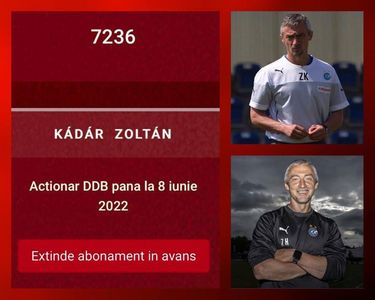 Zoltan Kadar, antrenor la Grasshoppers Zurich, s-a înscris în programul Doar Dinamo Bucureşti