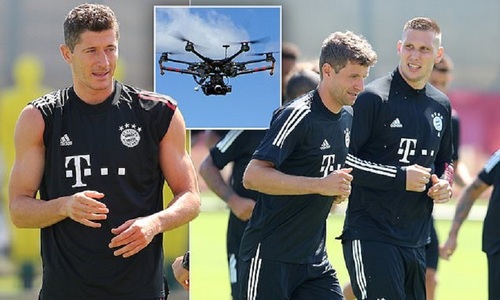 Poliţia la antrenamentul echipei Bayern Munchen, după ce o dronă a survolat terenul