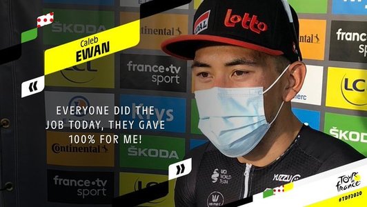 Australianul Caleb Ewan a câştigat etapa a treia a Turului Franţei