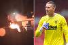Maşina portarului echipei Glasgow Rangers, incendiată în faţa casei