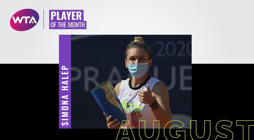 Simona Halep a fost aleasă jucătoarea lunii august în circuitul WTA