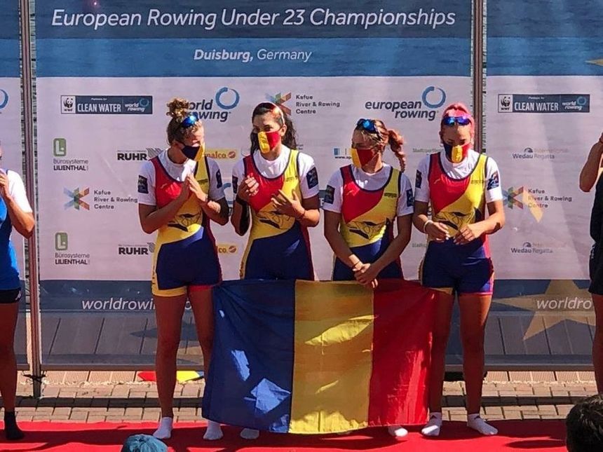 Medalii de aur şi argint pentru România la Campionatul European under 23 de canotaj