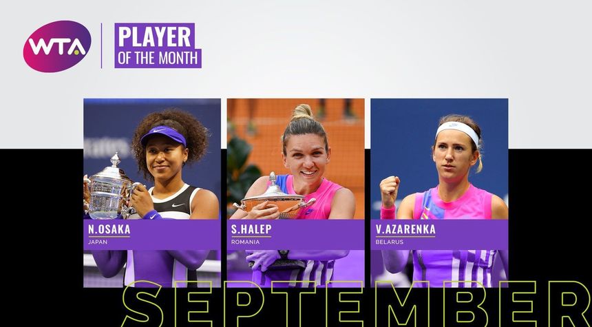 WTA: Simona Halep, nominalizată pentru titlul de jucătoarea lunii septembrie