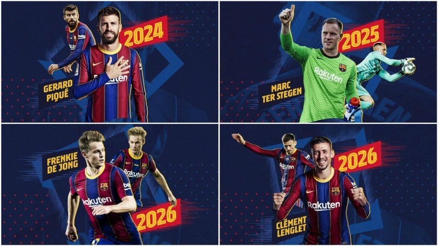 Patru jucători ai FC Barcelona şi-au prelungit contractele