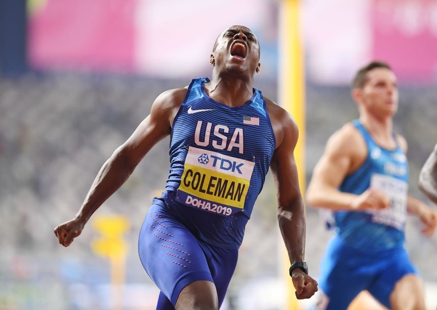 Christian Coleman, campion mondial la 100 metri, suspendat doi ani, pentru că nu a respectat obligaţia de localizare antidoping