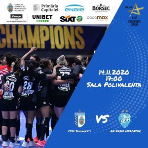 CSM Bucureşti, remiză cu Krim Ljubljana în Liga Campionilor la handbal feminin