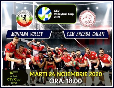 Arcada Galaţi s-a calificat în optimile Cupei CEV la volei masculin