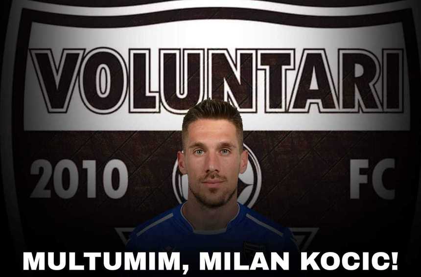 FC Voluntari s-a despărţit de Milan Kocici