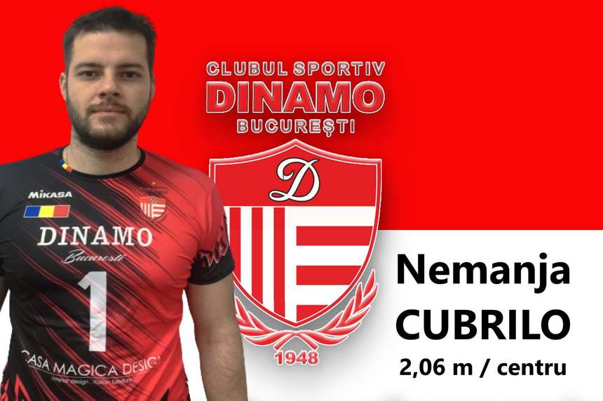 Voleibalistul sârb Nemanja Cubrilo, transferat de Dinamo Bucureşti