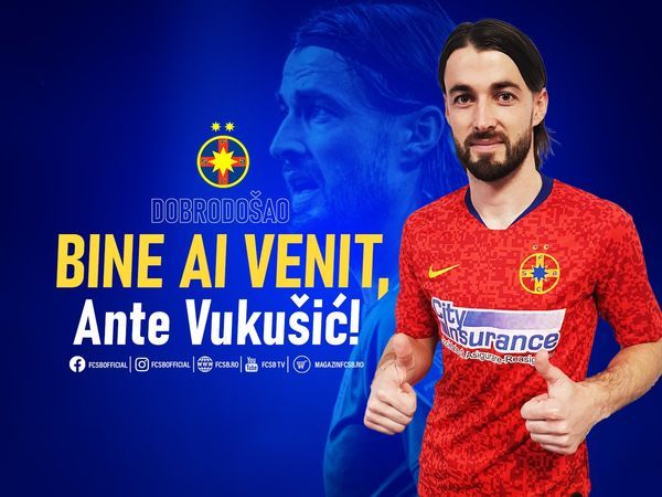 FCSB anunţă transferul atacantului croat Ante Vukušić