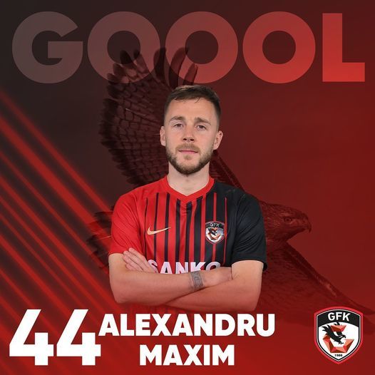 Maxim a marcat golul echipei Gaziantep în meciul pierdut cu Galatasaray, scor 1-2