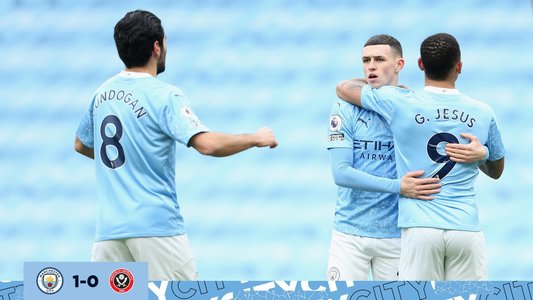 Liderul Manchester City a învins cu 1-0 ultima clasată, Sheffield United, în Premier League