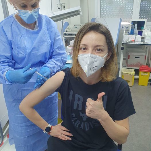 Spadasina Ana Maria Popescu s-a vaccinat împotriva Covid-19