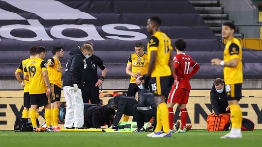 Liverpool, victorie cu Wolverhampton, scor 1-0, în Premier League. Meciul a fost marcat de accidentarea portarului Rui Patricio, scos de pe teren pe targă