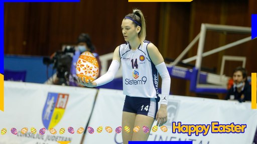 Urare foto inedită a forului european de volei de Paştele catolic; Alexia Căruţaşu, între protagonişti - FOTO-