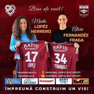 Handbal: Rapid le-a transferat pe Alicia Fernandez Fraga şi Marta Lopez Herrero