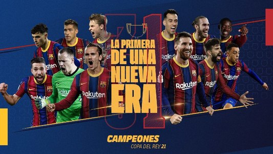 FC Barcelona a câştigat Cupa Spaniei învingând în finală cu 4-0 Athletic Bilbao. Pentru învinşi a fost a doua finală de Cupă din această lună