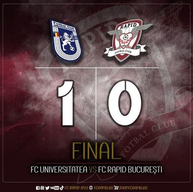 U Craiova 1948 a învins Rapid, scor 1-0, în Liga II
