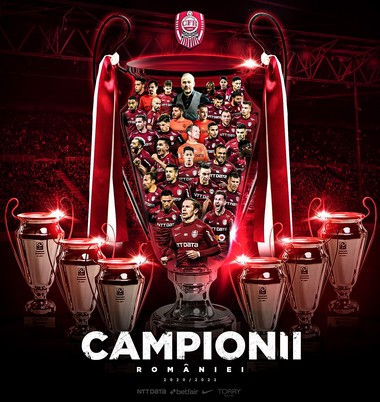 UPDATE: CFR Cluj a câştigat al patrulea titlu consecutiv de campioană a României şi al şaptelea din istoria sa