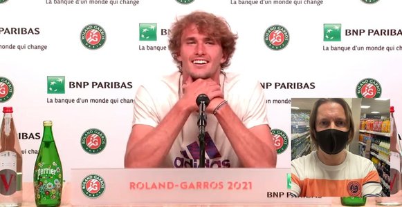 Organizatorii turneului de la Roland Garros i-au retras temporar acreditarea unui jurnalist care i-a adresat dintr-un supermarket o întrebare lui Zverev - VIDEO