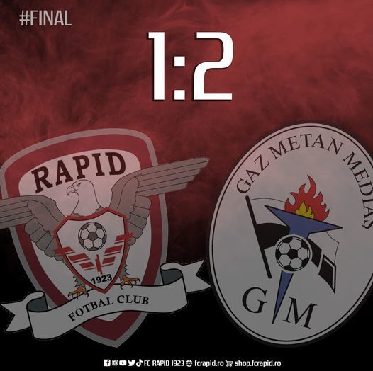 Rapid a fost învinsă de Gaz Metan Mediaş, scor 2-1, într-un meci amical