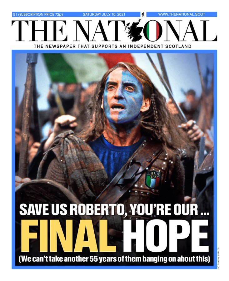 Scoţienii şi-au ales favorita din finala Euro-2020: Salvează-ne, Roberto, tu eşti... ultima speranţă!