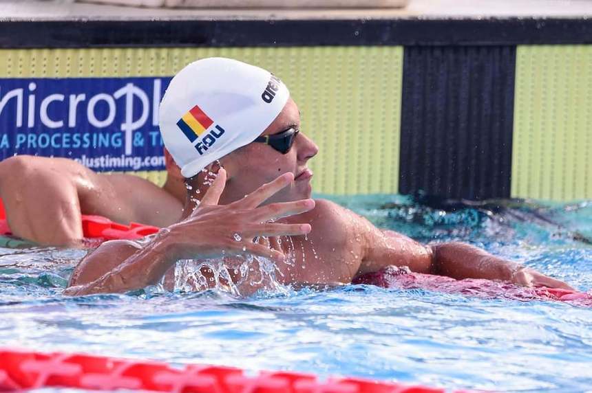 David Popovici, încă o medalie de aur la CE de înot pentru juniori