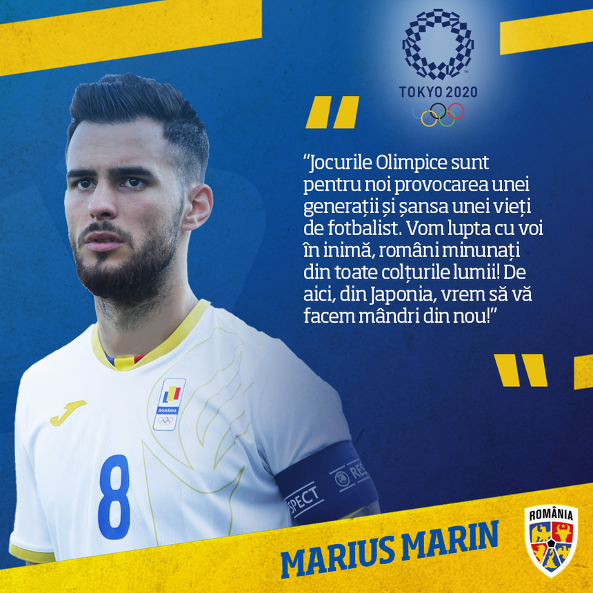 Mesajul căpitanului Marius Marin înainte de JO: Vom lupta cu voi în inimă, români minunaţi din toate colţurile lumii
