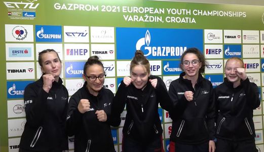 Echipa de junioare U19 de tenis de masă a României s-a calificat în semifinale la Campionatul European