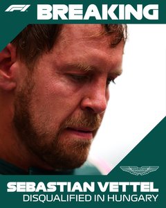 Sebastian Vettel a fost descalificat după Marele Premiu al Ungariei, Hamilton urcă pe locul al doilea, iar Sainz, pe locul 3