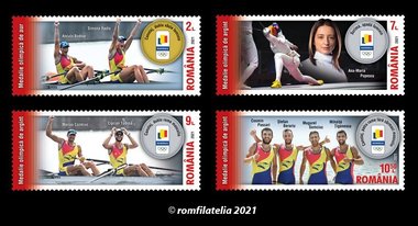 Romfilatelia a introdus în circulaţie timbre cu sportivii medaliaţi la JO de la Tokyo