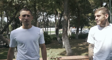 Imagini amuzante cu Moruţan şi Cicâldău salutând în limba turcă - VIDEO