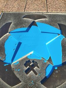 Steaua lui Mircea Lucescu de pe Aleea Celebrităţilor de la Donbass Arena a fost vandalizată