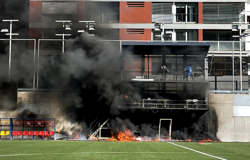 Incendiu la stadionul din Andorra cu o zi înaintea meciului cu Anglia, din preliminariile CM - VIDEO
