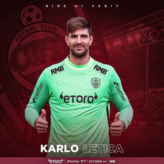 CFR Cluj l-a transferat pe portarul Karlo Letica