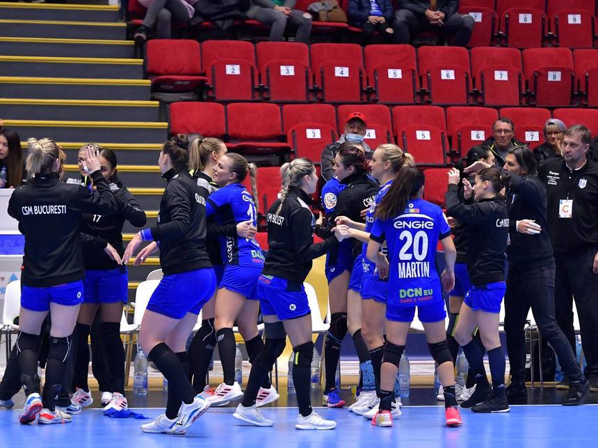 CSM Bucureşti, a treia victorie în grupa A a Ligii Campionilor la handbal feminin şi urcă pe locul 4