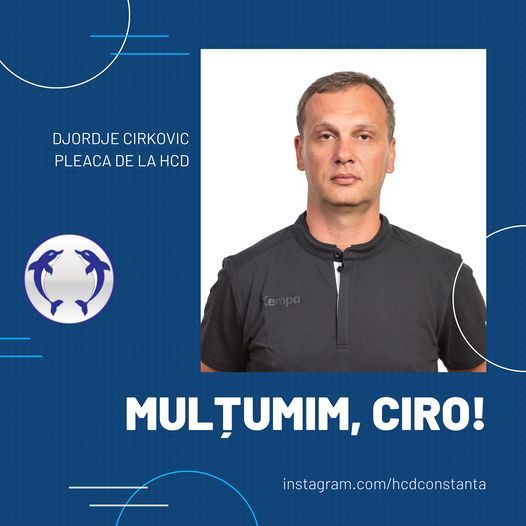 Djordje Cirkovici părăseşte conducerea tehnică a echipei HC Dobrogea Sud Constanţa