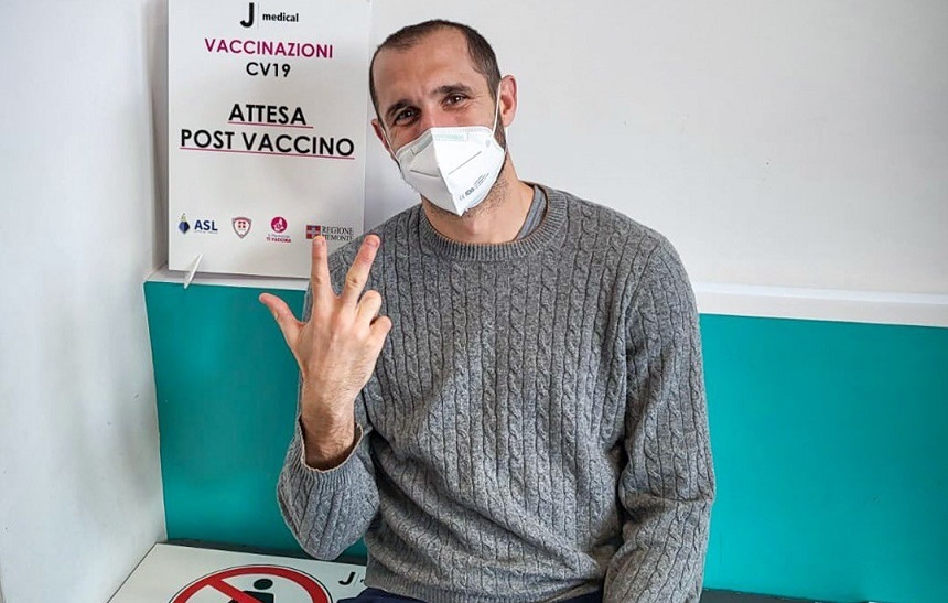 Chiellini a primit a treia doză de vaccin împotriva coronavirusului