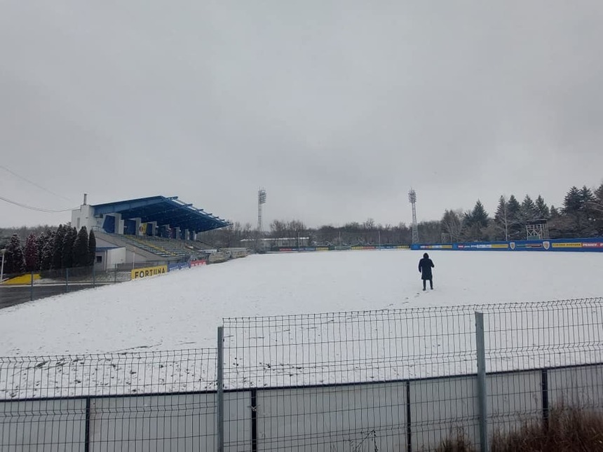 FC Argeş a amânat din cauza zăpezii amicalul pe care îl avea programat astăzi cu CS Mioveni