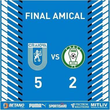 Universitatea Craiova, victorie în primul amical din Antalya, scor 5-2, cu Paksi FC