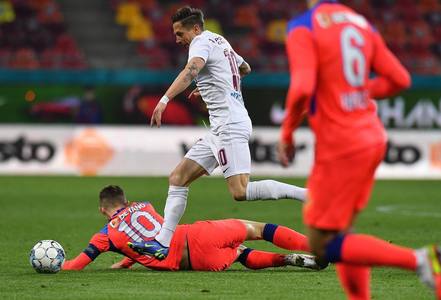 Remiză în duelul primelor două clasate din Liga 1: FCSB – CFR Cluj, scor 3-3. Gazdele au marcat ultimul gol în minutul 90+4. Diferenţa în clasament rămâne de zece puncte