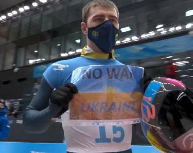 Mesajul afişat de un concurent ucrainean la JO de iarnă: “Fără război în Ucraina”
