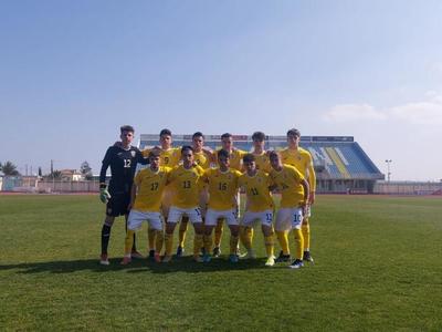 Naţionala U16 a României, învinsă de Cipru, scor 2-1, într-un meci amical