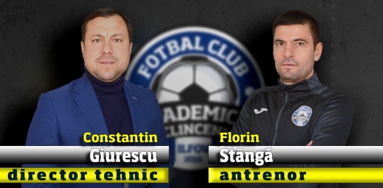 Nouă conducere tehnică la Academica Clinceni: Constantin Giurescu, director tehnic, şi Florin Stângă, antrenor