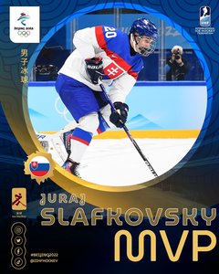 Slovacul Juraj Slafkovsky, 17 ani, declarat cel mai bun jucător al turneului olimpic de hochei pe gheaţă