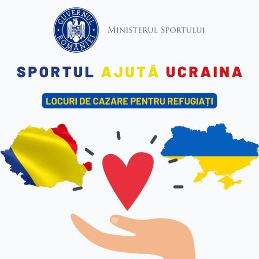 Ministerul Sportului ajută refugiaţii din Ucraina. 700 de locuri de cazare în baze sportive, puse la dispoziţie