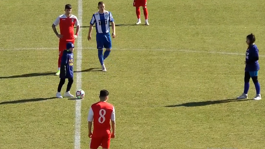 Un copil din Ucraina şi unul din România au dat lovitura de start a meciului Poli Iaşi – Astra, din Liga 2 - VIDEO