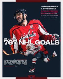 Rusul Alex Ovechkin a urcat pe locul trei în clasamentul celor mai buni marcatori din istoria NHL
