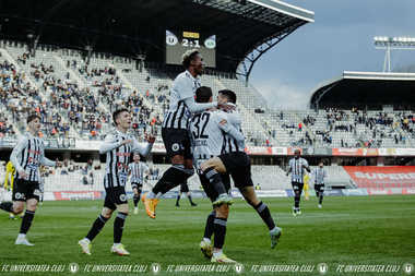 Universitatea Cluj – Concordia Chiajna, scor 3-1, în Liga 2 Casa Pariurilor. Învingătorii au revenit de la 0-1. Clasamentul play-off-ului