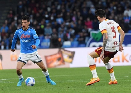 Napoli a remizat acasă cu AS Roma, scor 1-1, în Serie A. Golul oaspeţilor, marcat în minutul 90+1
